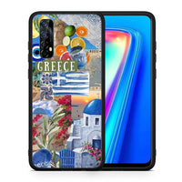 Thumbnail for Θήκη Realme 7 All Greek από τη Smartfits με σχέδιο στο πίσω μέρος και μαύρο περίβλημα | Realme 7 All Greek case with colorful back and black bezels