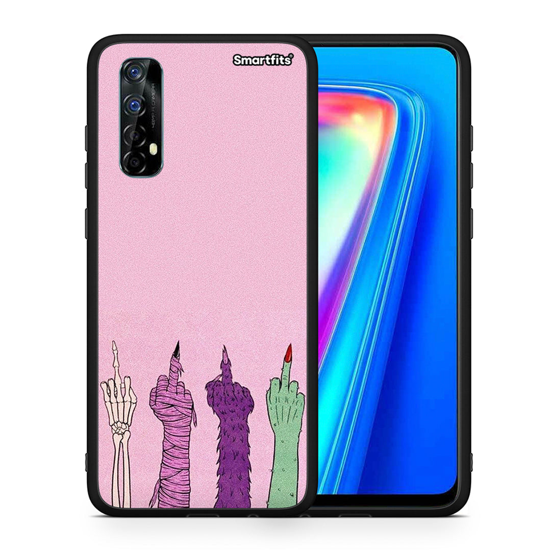 Θήκη Realme 7 Halloween Be A Lady από τη Smartfits με σχέδιο στο πίσω μέρος και μαύρο περίβλημα | Realme 7 Halloween Be A Lady case with colorful back and black bezels