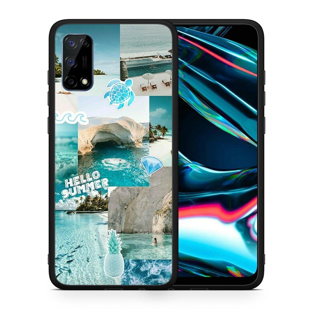 Θήκη Realme 7 Pro Aesthetic Summer από τη Smartfits με σχέδιο στο πίσω μέρος και μαύρο περίβλημα | Realme 7 Pro Aesthetic Summer case with colorful back and black bezels