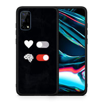 Thumbnail for Θήκη Αγίου Βαλεντίνου Realme 7 Pro Heart Vs Brain από τη Smartfits με σχέδιο στο πίσω μέρος και μαύρο περίβλημα | Realme 7 Pro Heart Vs Brain case with colorful back and black bezels