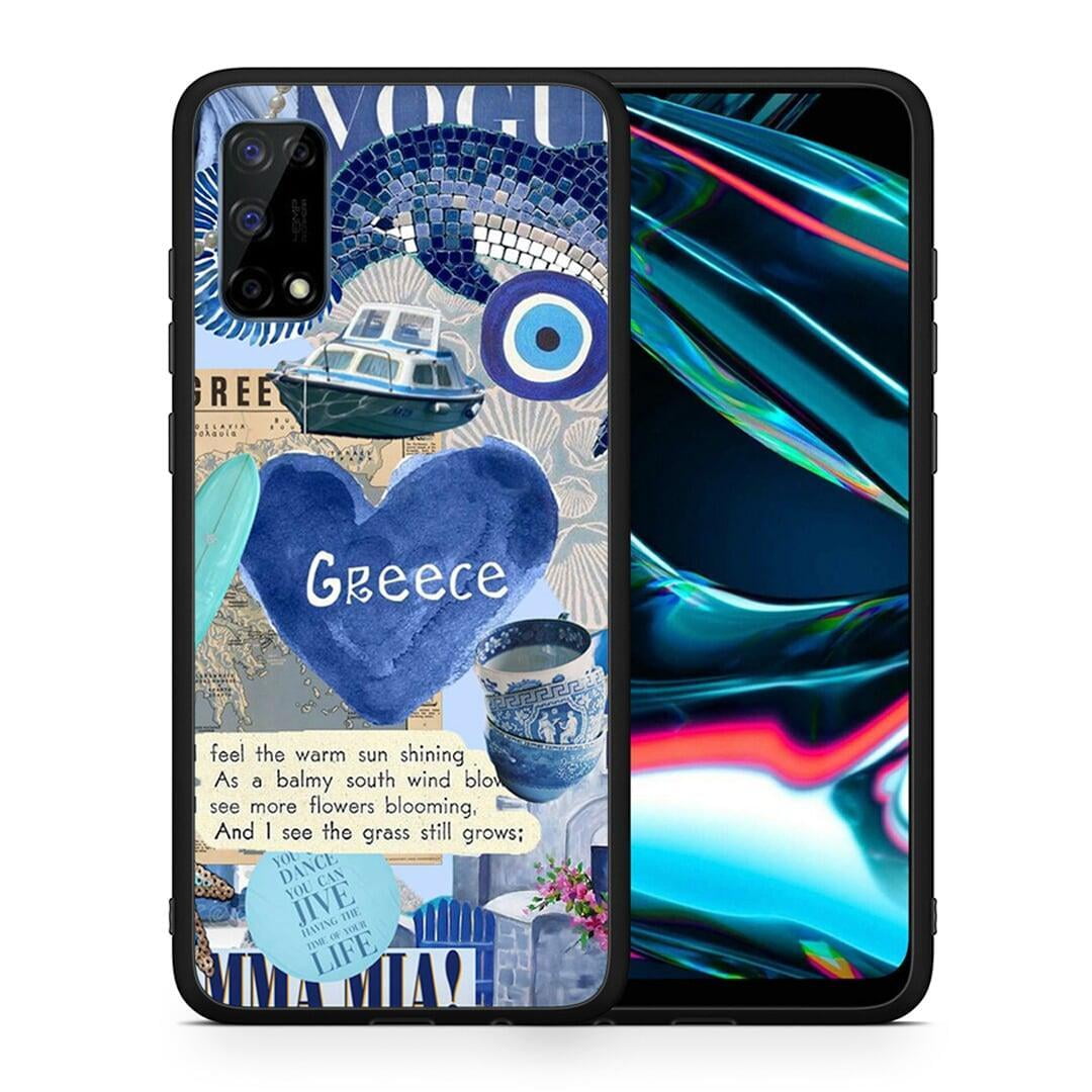 Θήκη Realme 7 Pro Summer In Greece από τη Smartfits με σχέδιο στο πίσω μέρος και μαύρο περίβλημα | Realme 7 Pro Summer In Greece case with colorful back and black bezels