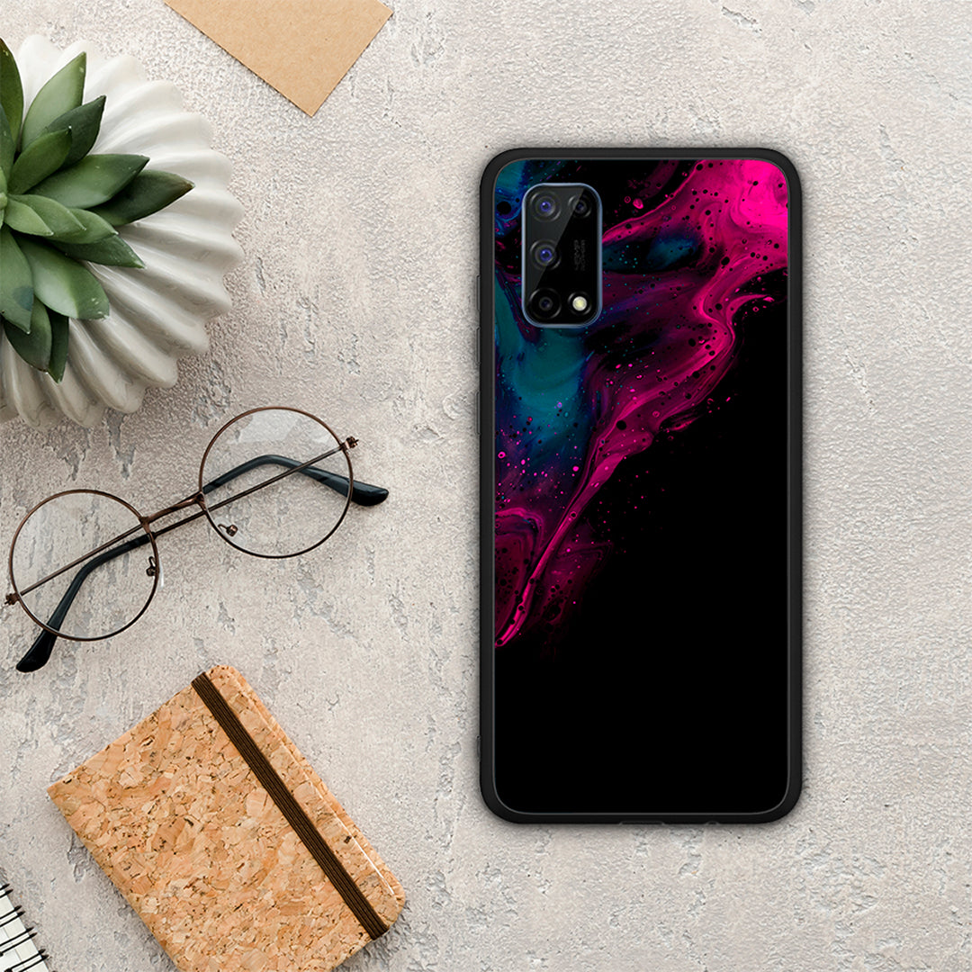 Watercolor Pink Black - Realme 7 Pro case