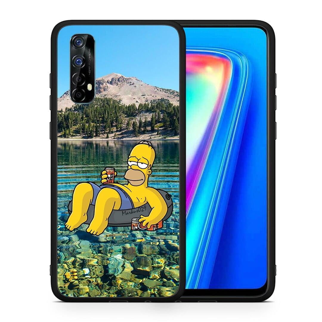 Θήκη Realme 7 Summer Happiness από τη Smartfits με σχέδιο στο πίσω μέρος και μαύρο περίβλημα | Realme 7 Summer Happiness case with colorful back and black bezels