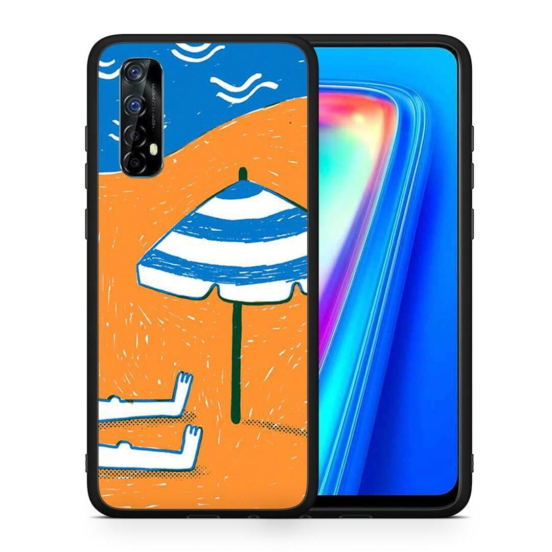 Θήκη Realme 7 Summering από τη Smartfits με σχέδιο στο πίσω μέρος και μαύρο περίβλημα | Realme 7 Summering case with colorful back and black bezels