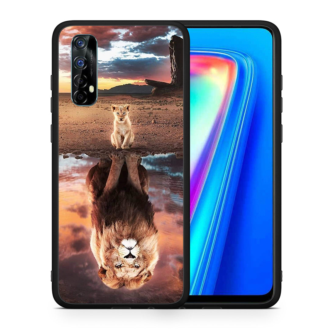 Θήκη Αγίου Βαλεντίνου Realme 7 Sunset Dreams από τη Smartfits με σχέδιο στο πίσω μέρος και μαύρο περίβλημα | Realme 7 Sunset Dreams case with colorful back and black bezels