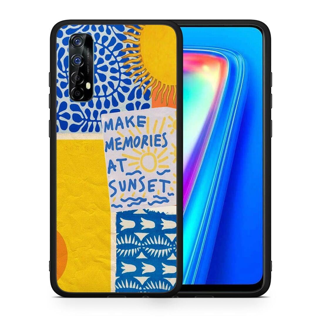 Θήκη Realme 7 Sunset Memories από τη Smartfits με σχέδιο στο πίσω μέρος και μαύρο περίβλημα | Realme 7 Sunset Memories case with colorful back and black bezels