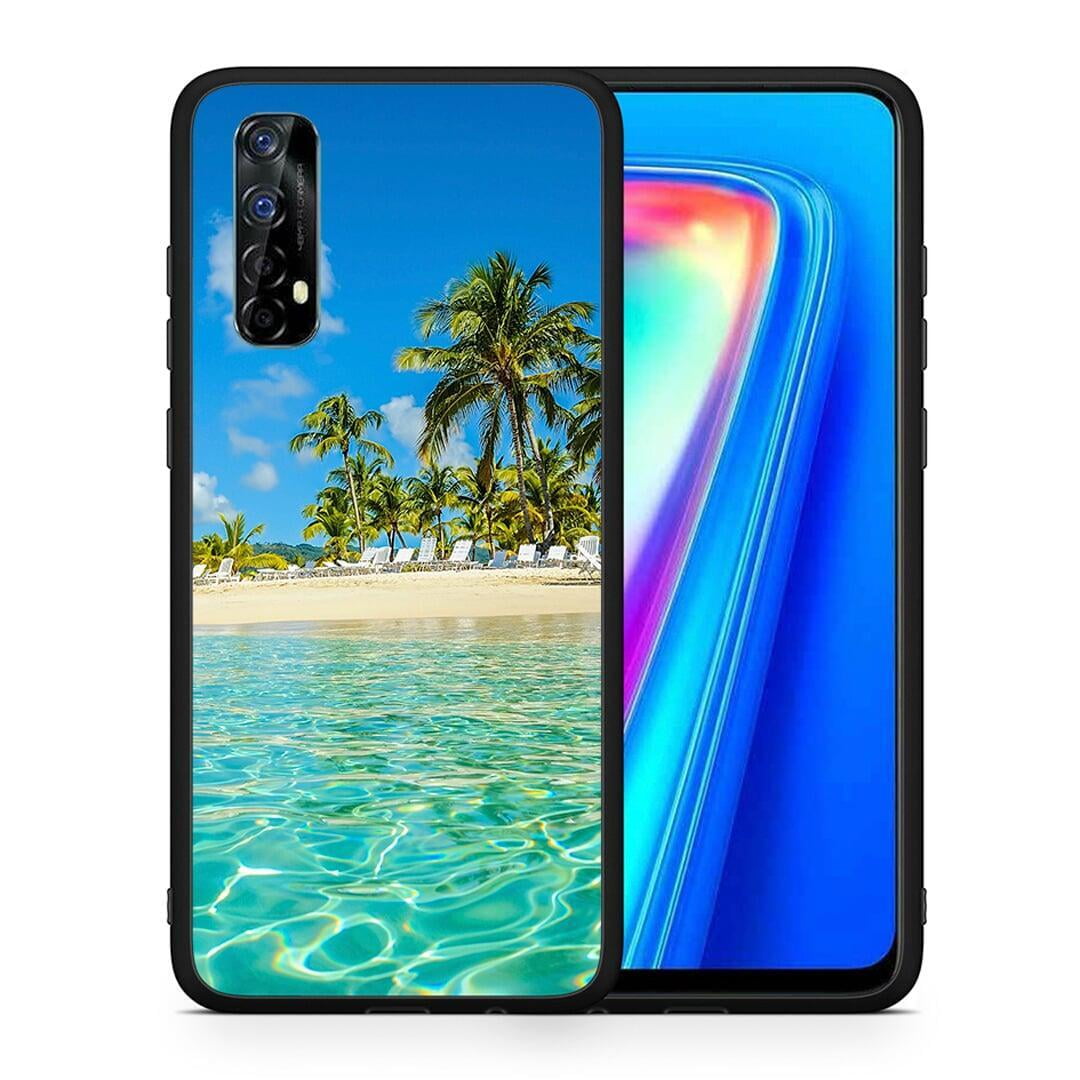 Θήκη Realme 7 Tropical Vibes από τη Smartfits με σχέδιο στο πίσω μέρος και μαύρο περίβλημα | Realme 7 Tropical Vibes case with colorful back and black bezels