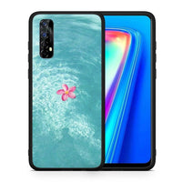 Thumbnail for Θήκη Realme 7 Water Flower από τη Smartfits με σχέδιο στο πίσω μέρος και μαύρο περίβλημα | Realme 7 Water Flower case with colorful back and black bezels