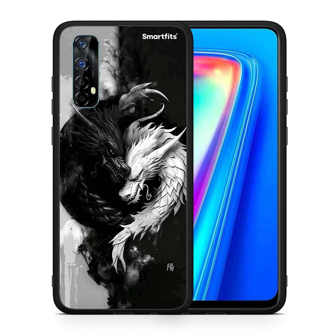 Θήκη Realme 7 Yin Yang από τη Smartfits με σχέδιο στο πίσω μέρος και μαύρο περίβλημα | Realme 7 Yin Yang case with colorful back and black bezels