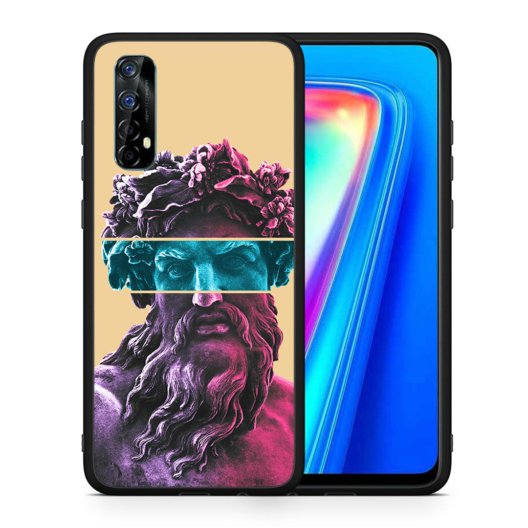 Θήκη Αγίου Βαλεντίνου Realme 7 Zeus Art από τη Smartfits με σχέδιο στο πίσω μέρος και μαύρο περίβλημα | Realme 7 Zeus Art case with colorful back and black bezels