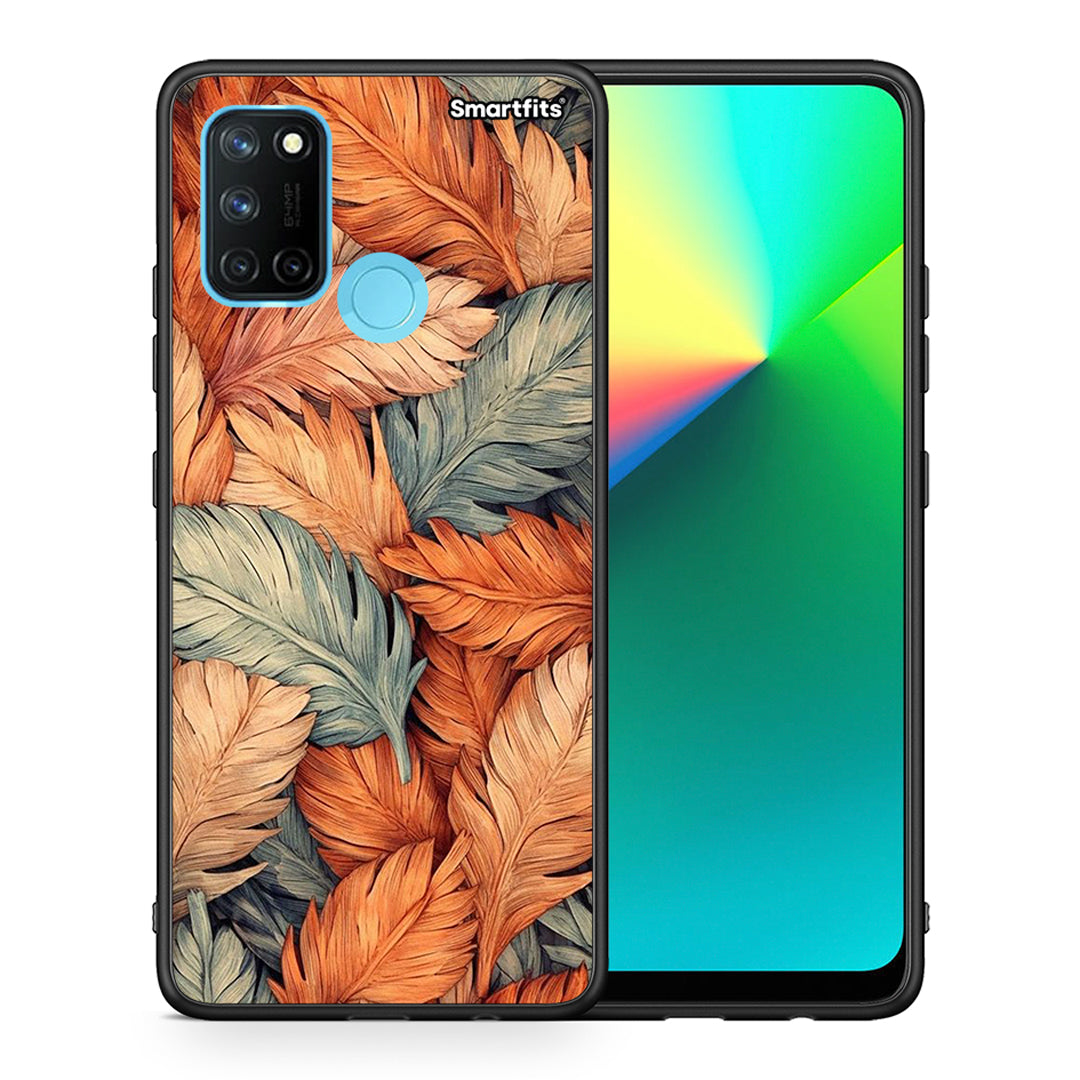 Θήκη Realme 7i / C25 Autumn Leaves από τη Smartfits με σχέδιο στο πίσω μέρος και μαύρο περίβλημα | Realme 7i / C25 Autumn Leaves case with colorful back and black bezels