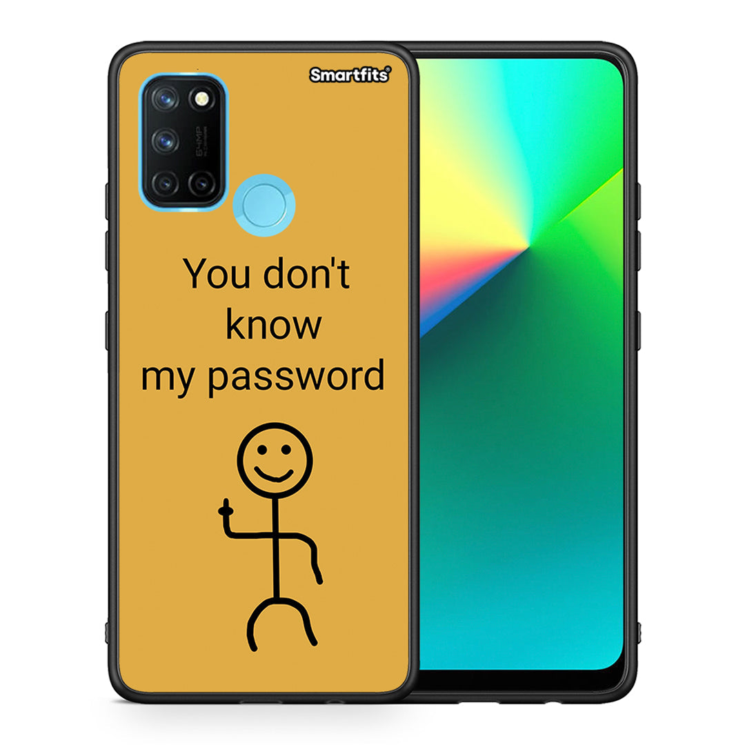 Θήκη Realme 7i / C25 My Password από τη Smartfits με σχέδιο στο πίσω μέρος και μαύρο περίβλημα | Realme 7i / C25 My Password case with colorful back and black bezels
