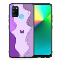 Thumbnail for Θήκη Αγίου Βαλεντίνου Realme 7i / C25 Purple Mariposa από τη Smartfits με σχέδιο στο πίσω μέρος και μαύρο περίβλημα | Realme 7i / C25 Purple Mariposa case with colorful back and black bezels