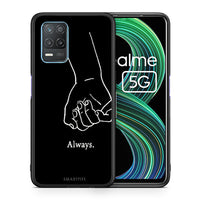 Thumbnail for Θήκη Αγίου Βαλεντίνου Realme 8 5G Always & Forever 1 από τη Smartfits με σχέδιο στο πίσω μέρος και μαύρο περίβλημα | Realme 8 5G Always & Forever 1 case with colorful back and black bezels