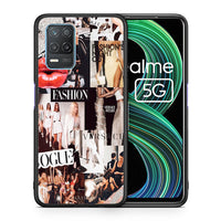 Thumbnail for Θήκη Αγίου Βαλεντίνου Realme 8 5G Collage Fashion από τη Smartfits με σχέδιο στο πίσω μέρος και μαύρο περίβλημα | Realme 8 5G Collage Fashion case with colorful back and black bezels