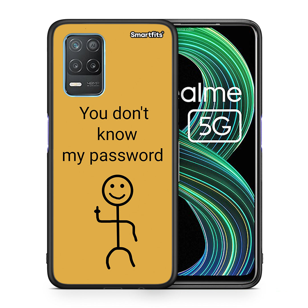 Θήκη Realme 8 5G My Password από τη Smartfits με σχέδιο στο πίσω μέρος και μαύρο περίβλημα | Realme 8 5G My Password case with colorful back and black bezels