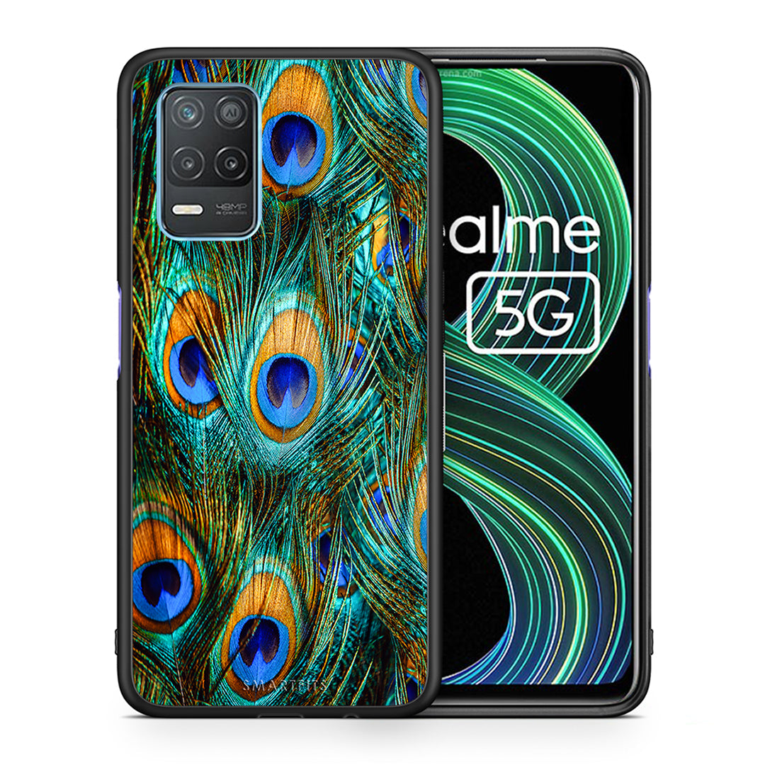 Real Peacock Feathers - Realme 8 5G case