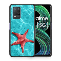 Thumbnail for Θήκη Realme 8 5G Red Starfish από τη Smartfits με σχέδιο στο πίσω μέρος και μαύρο περίβλημα | Realme 8 5G Red Starfish case with colorful back and black bezels