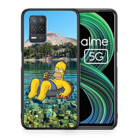 Thumbnail for Θήκη Realme 8 5G Summer Happiness από τη Smartfits με σχέδιο στο πίσω μέρος και μαύρο περίβλημα | Realme 8 5G Summer Happiness case with colorful back and black bezels