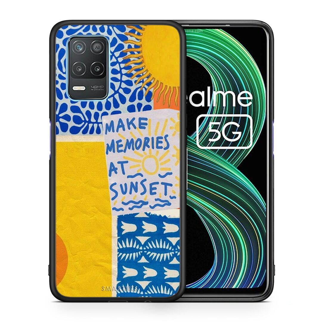 Θήκη Realme 8 5G Sunset Memories από τη Smartfits με σχέδιο στο πίσω μέρος και μαύρο περίβλημα | Realme 8 5G Sunset Memories case with colorful back and black bezels