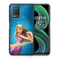 Thumbnail for Θήκη Αγίου Βαλεντίνου Realme 8 5G Tangled 2 από τη Smartfits με σχέδιο στο πίσω μέρος και μαύρο περίβλημα | Realme 8 5G Tangled 2 case with colorful back and black bezels