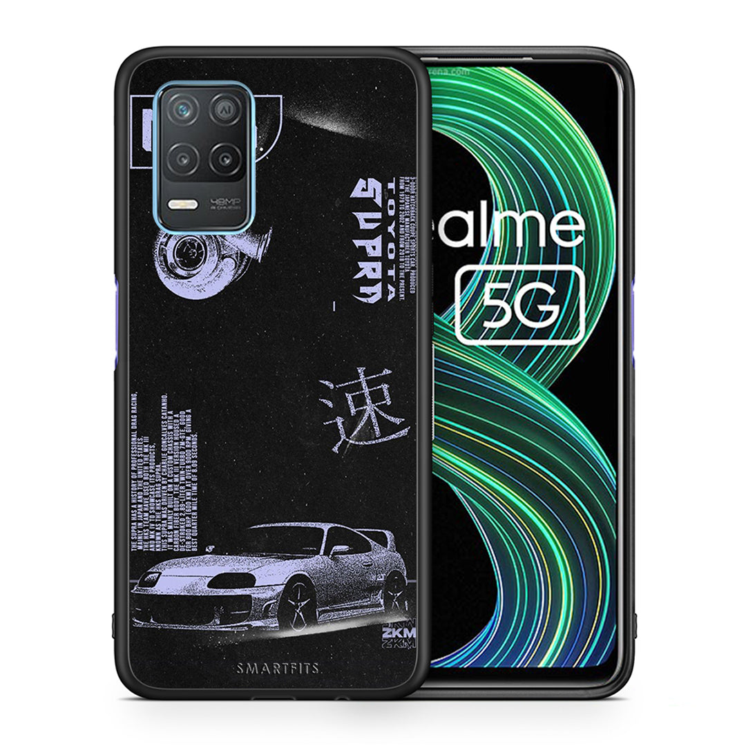 Θήκη Αγίου Βαλεντίνου Realme 8 5G Tokyo Drift από τη Smartfits με σχέδιο στο πίσω μέρος και μαύρο περίβλημα | Realme 8 5G Tokyo Drift case with colorful back and black bezels