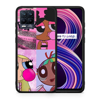 Thumbnail for Θήκη Αγίου Βαλεντίνου Realme 8 / 8 Pro Bubble Girls από τη Smartfits με σχέδιο στο πίσω μέρος και μαύρο περίβλημα | Realme 8 / 8 Pro Bubble Girls case with colorful back and black bezels