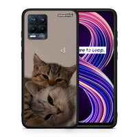 Thumbnail for Θήκη Realme 8 / 8 Pro Cats In Love από τη Smartfits με σχέδιο στο πίσω μέρος και μαύρο περίβλημα | Realme 8 / 8 Pro Cats In Love case with colorful back and black bezels