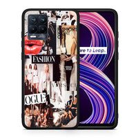 Thumbnail for Θήκη Αγίου Βαλεντίνου Realme 8 / 8 Pro Collage Fashion από τη Smartfits με σχέδιο στο πίσω μέρος και μαύρο περίβλημα | Realme 8 / 8 Pro Collage Fashion case with colorful back and black bezels
