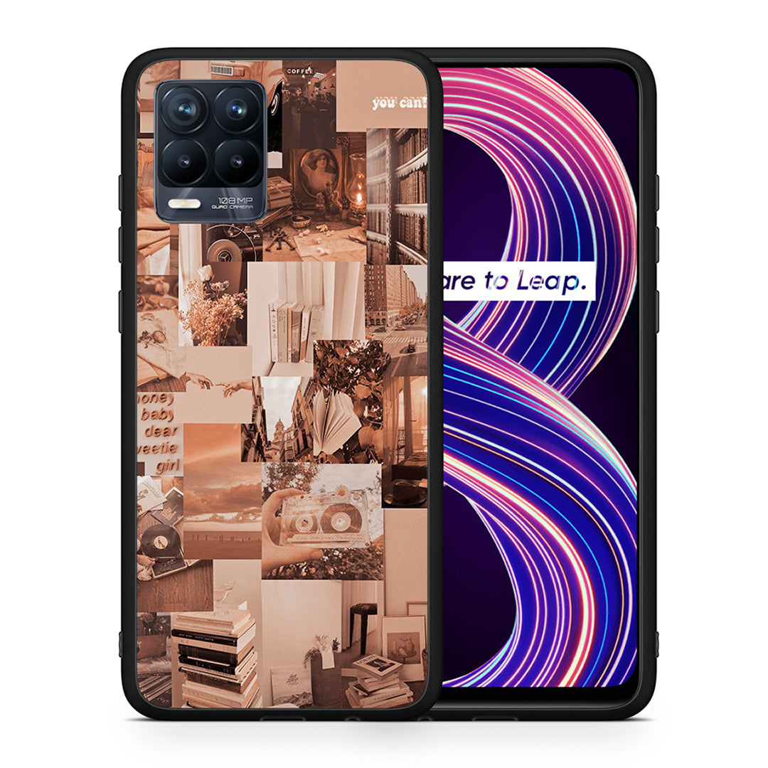 Θήκη Αγίου Βαλεντίνου Realme 8 / 8 Pro Collage You Can από τη Smartfits με σχέδιο στο πίσω μέρος και μαύρο περίβλημα | Realme 8 / 8 Pro Collage You Can case with colorful back and black bezels