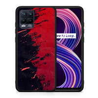 Thumbnail for Θήκη Αγίου Βαλεντίνου Realme 8 / 8 Pro Red Paint από τη Smartfits με σχέδιο στο πίσω μέρος και μαύρο περίβλημα | Realme 8 / 8 Pro Red Paint case with colorful back and black bezels