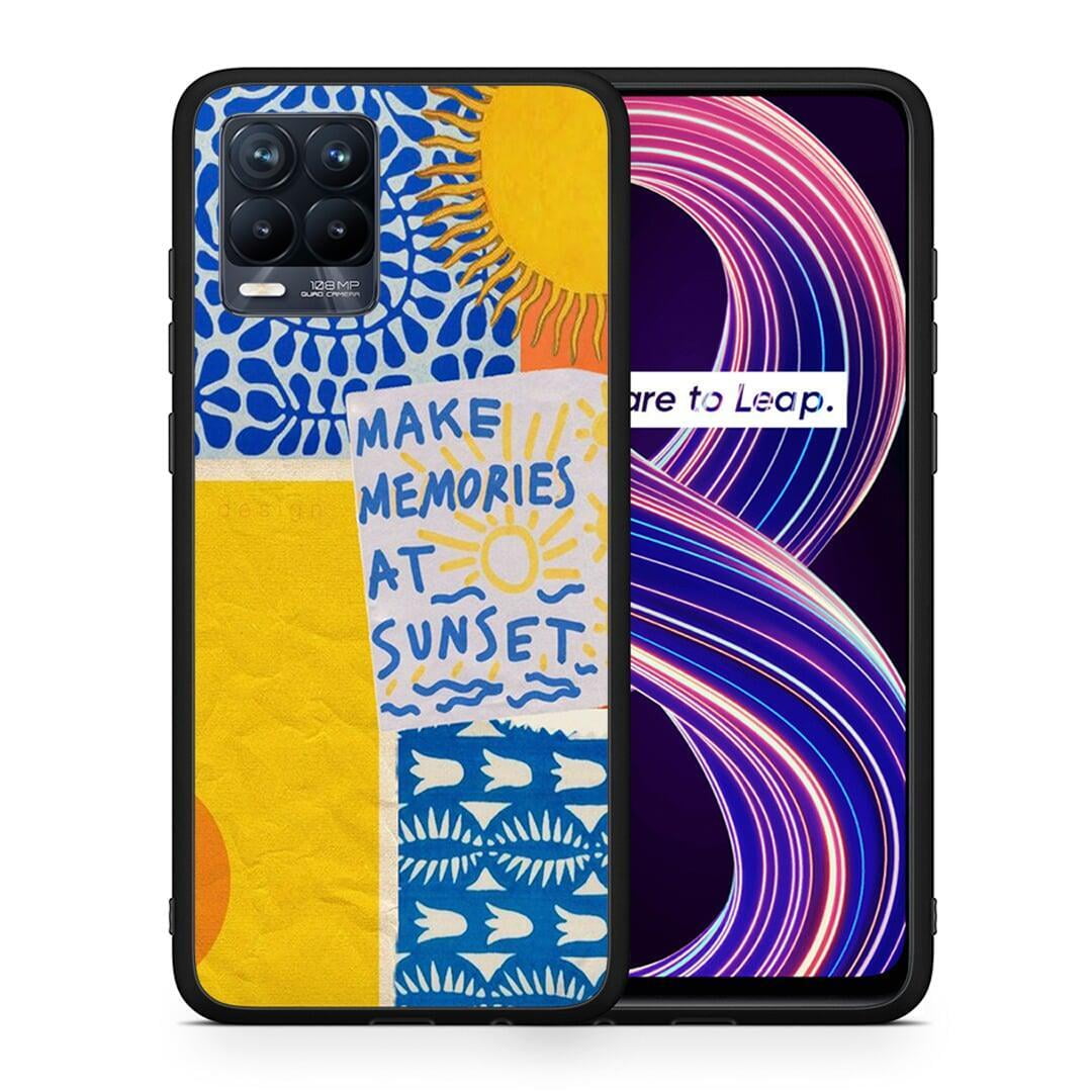 Θήκη Realme 8 / 8 Pro Sunset Memories από τη Smartfits με σχέδιο στο πίσω μέρος και μαύρο περίβλημα | Realme 8 / 8 Pro Sunset Memories case with colorful back and black bezels