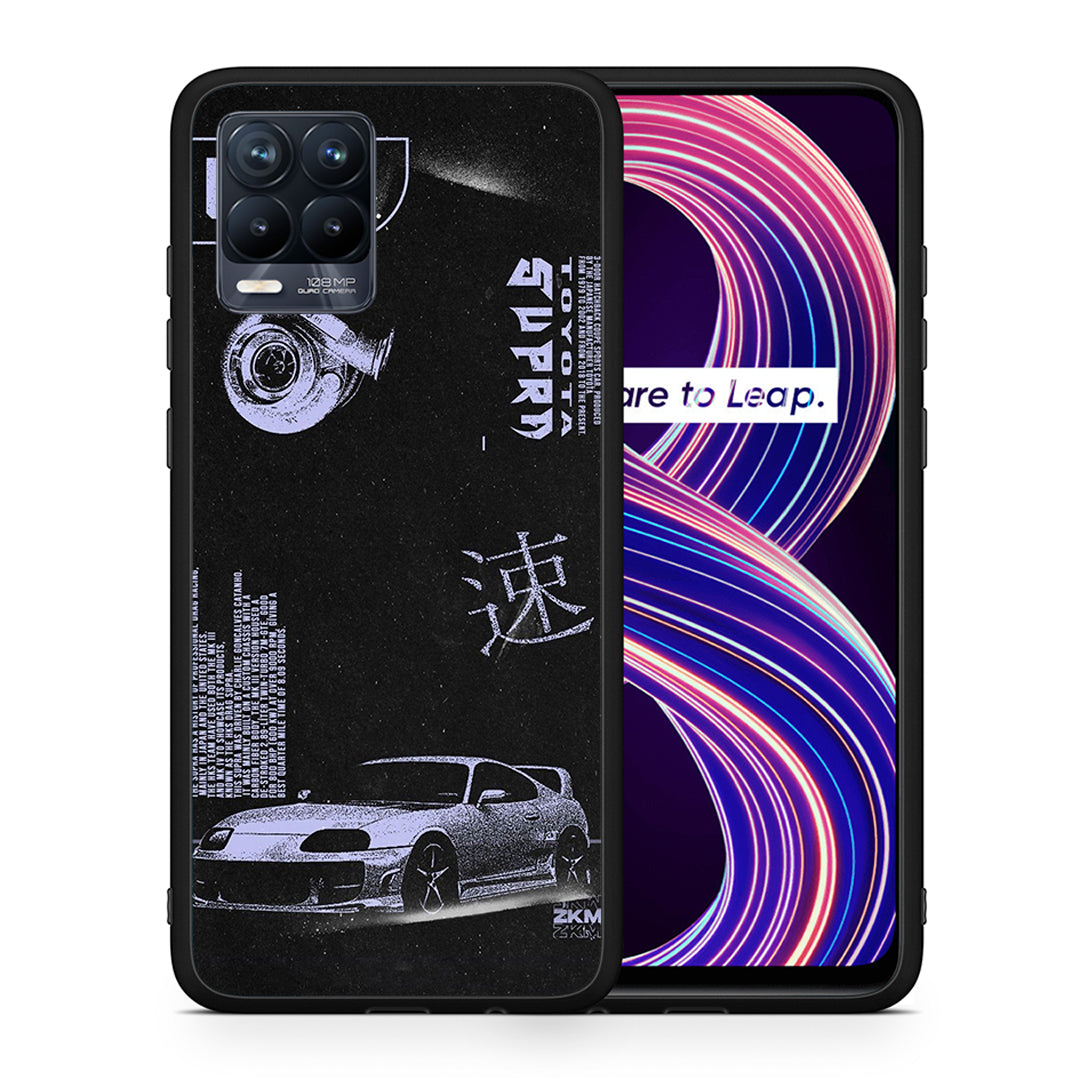 Θήκη Αγίου Βαλεντίνου Realme 8 / 8 Pro Tokyo Drift από τη Smartfits με σχέδιο στο πίσω μέρος και μαύρο περίβλημα | Realme 8 / 8 Pro Tokyo Drift case with colorful back and black bezels