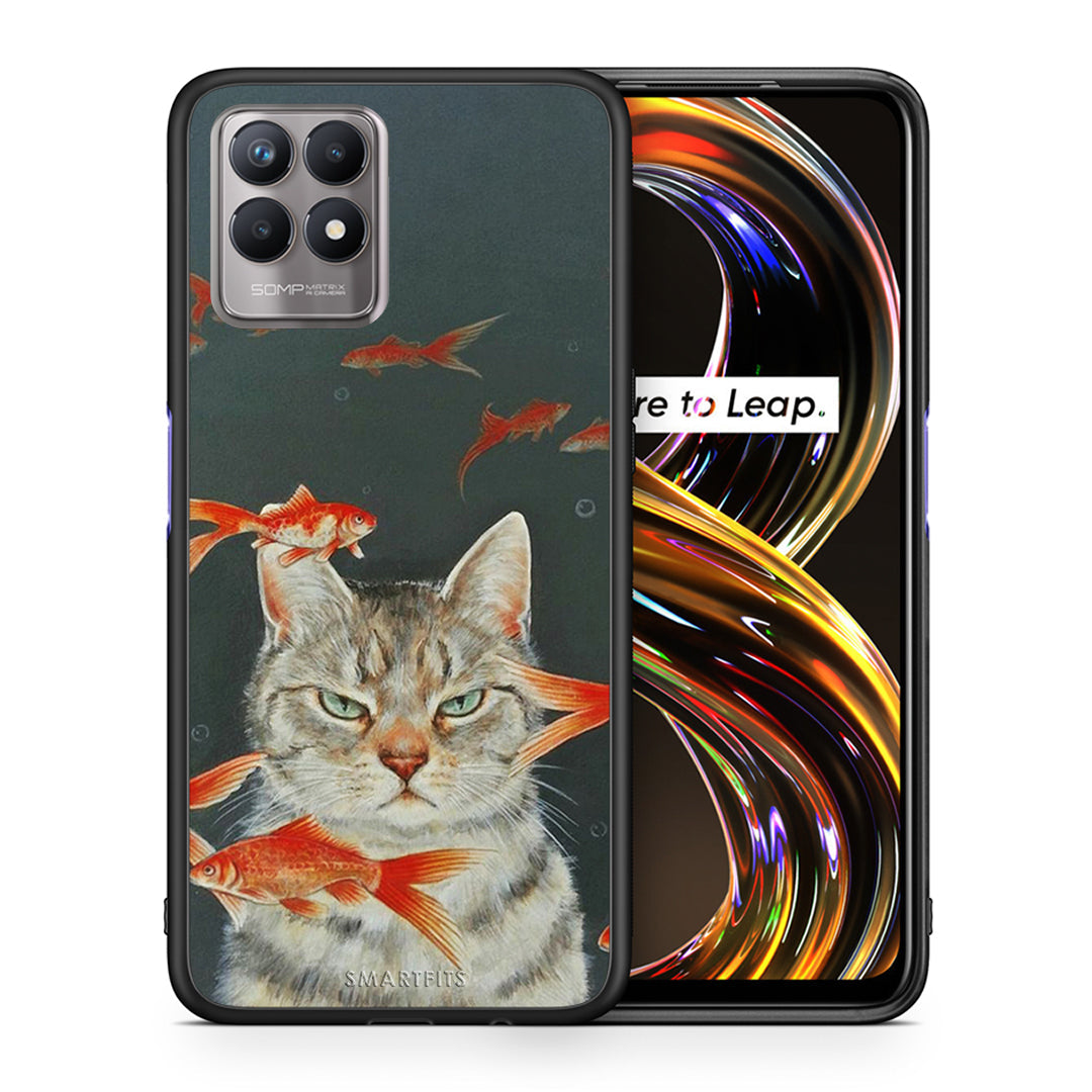 Cat Goldfish - Realme 8i case