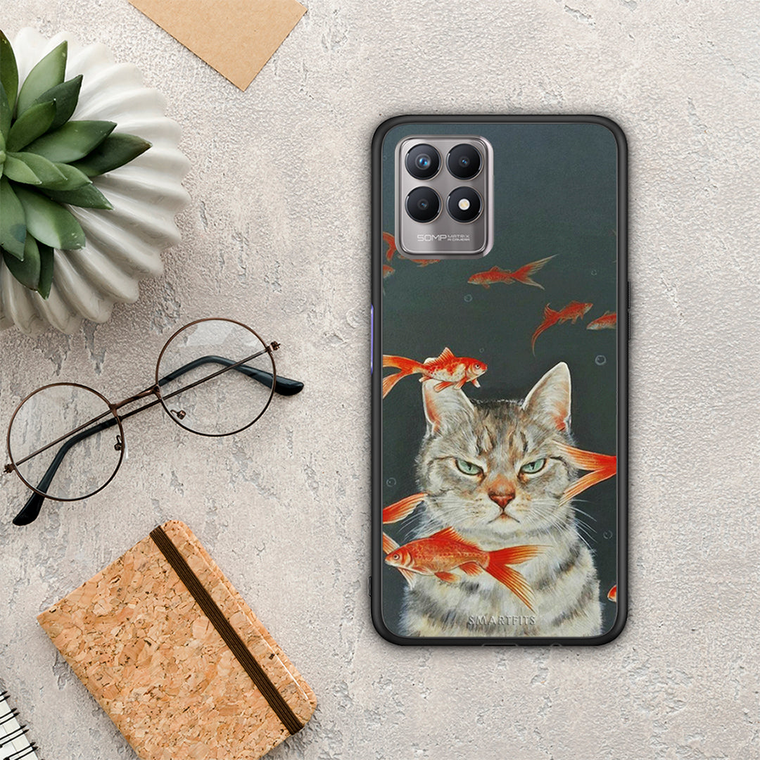 Cat Goldfish - Realme 8i case