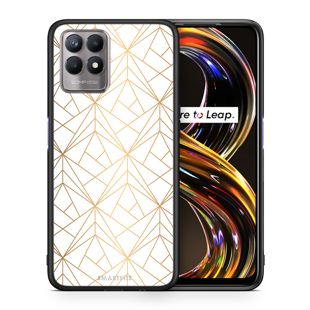 Geometric Luxury White - Realme 8i Case