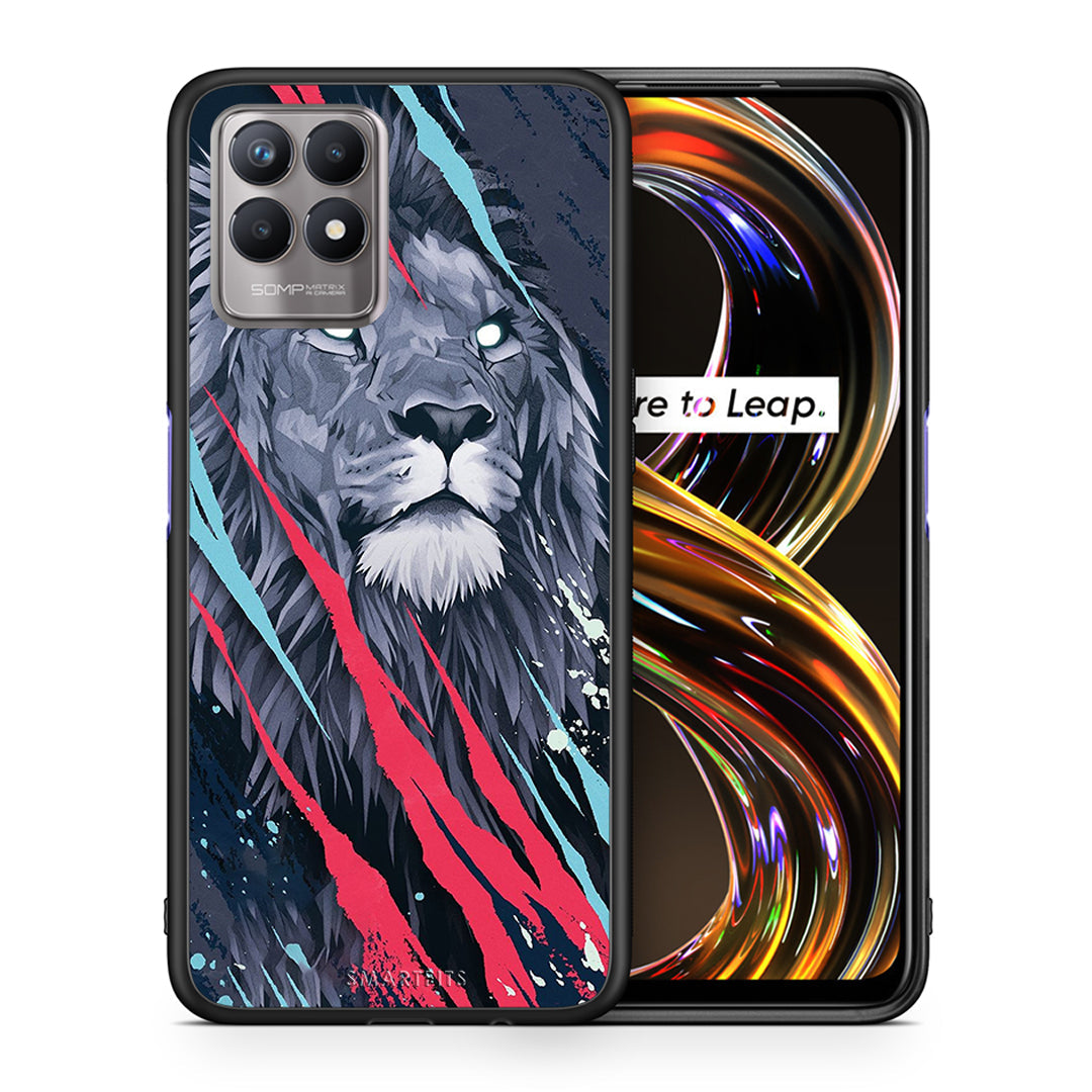 Popart Lion Designer - Realme 8i Case