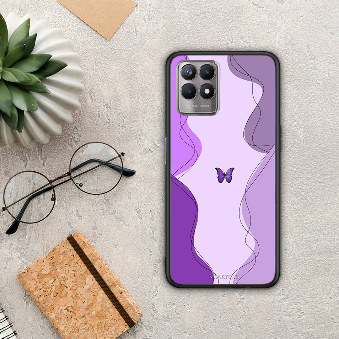 Purple Mariposa - Realme 8i case