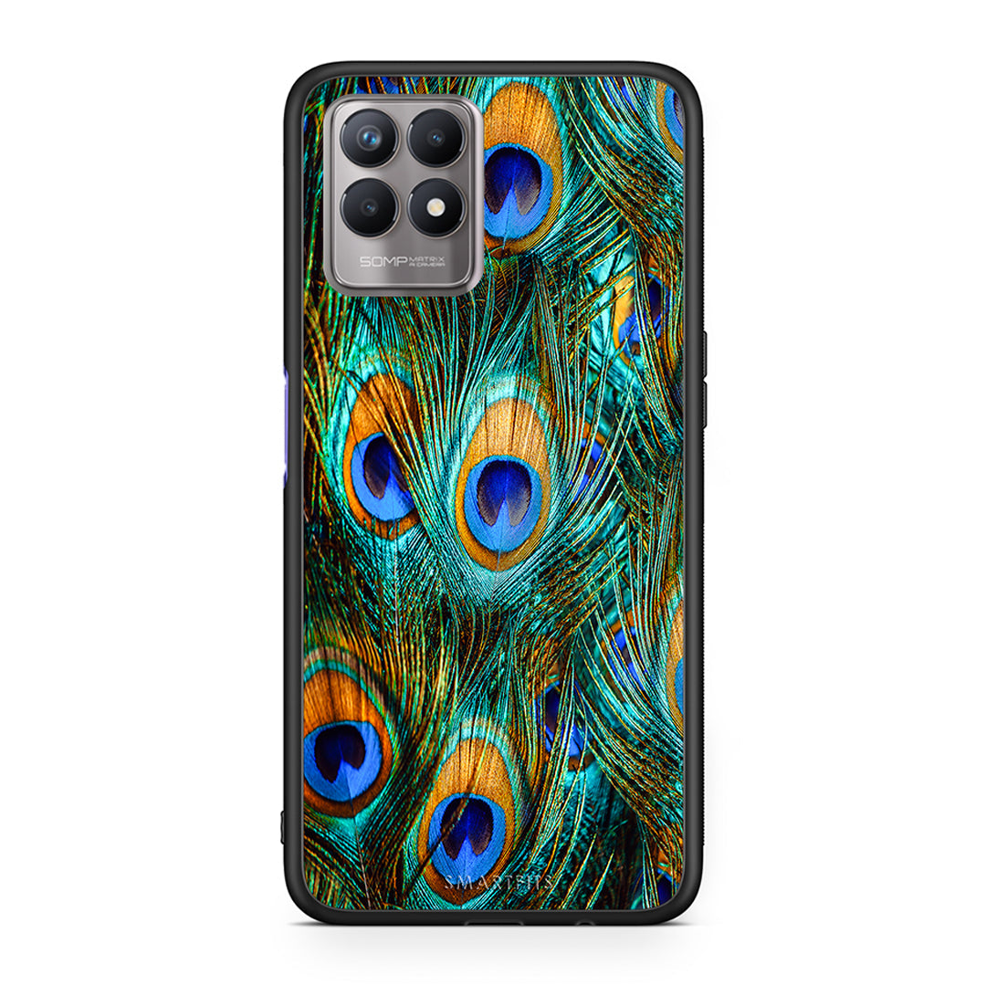 Real Peacock Feathers - Realme 8i case