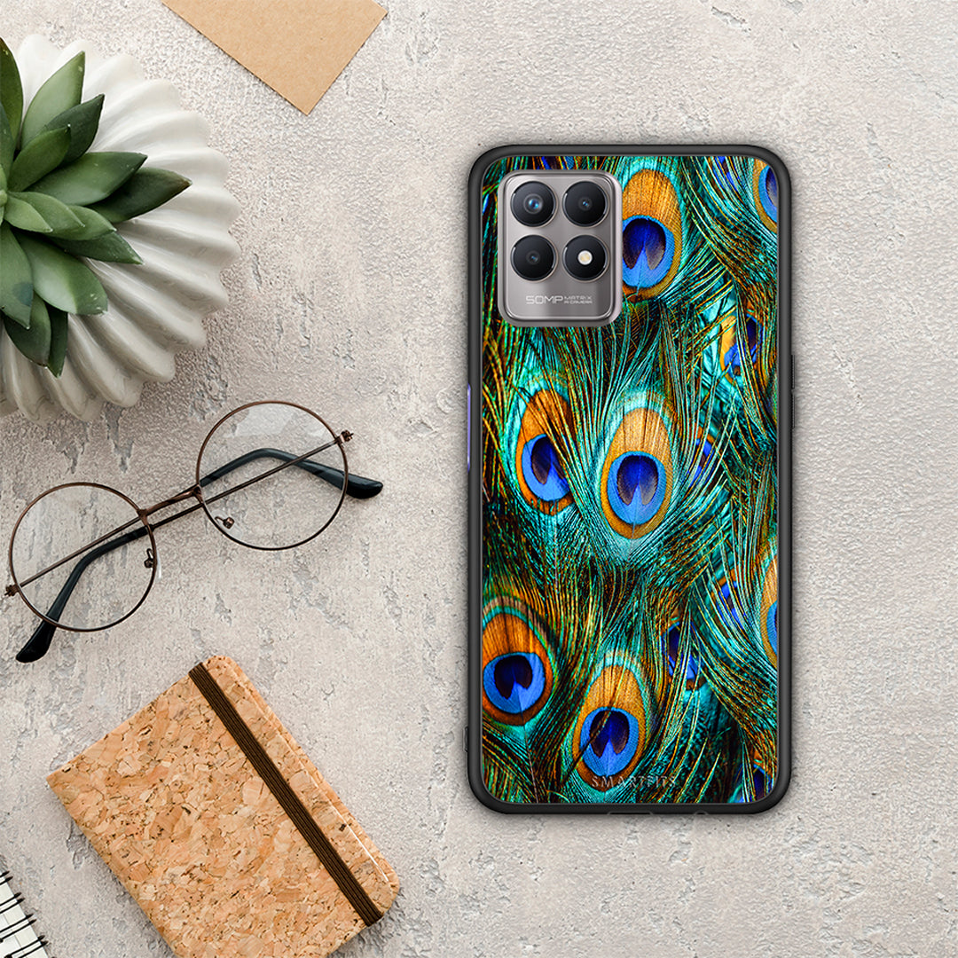 Real Peacock Feathers - Realme 8i case