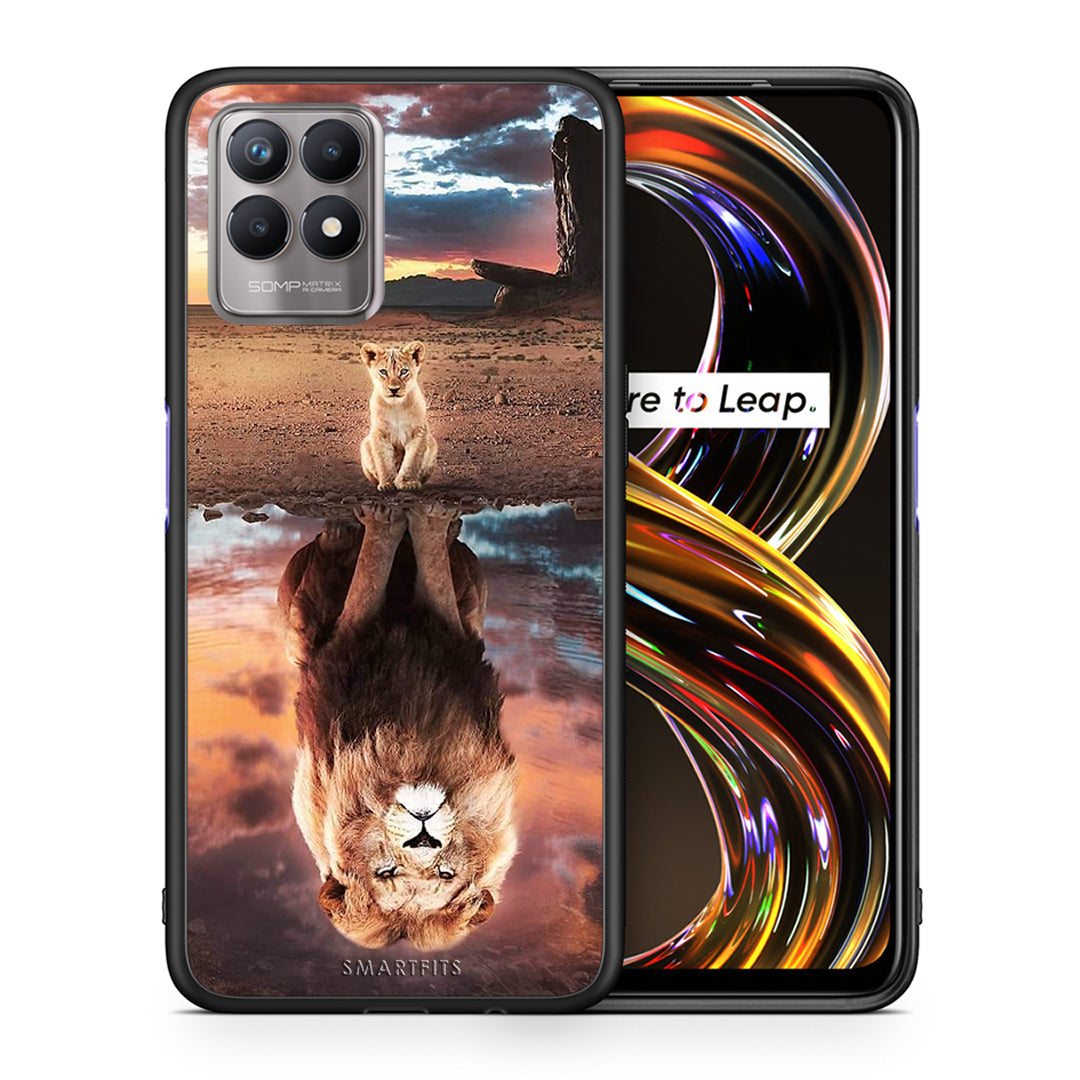 Θήκη Αγίου Βαλεντίνου Realme 8i Sunset Dreams από τη Smartfits με σχέδιο στο πίσω μέρος και μαύρο περίβλημα | Realme 8i Sunset Dreams case with colorful back and black bezels