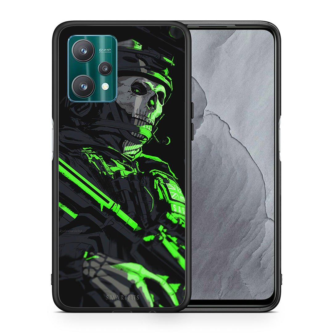 Θήκη Αγίου Βαλεντίνου Realme 9 Pro Green Soldier από τη Smartfits με σχέδιο στο πίσω μέρος και μαύρο περίβλημα | Realme 9 Pro Green Soldier case with colorful back and black bezels