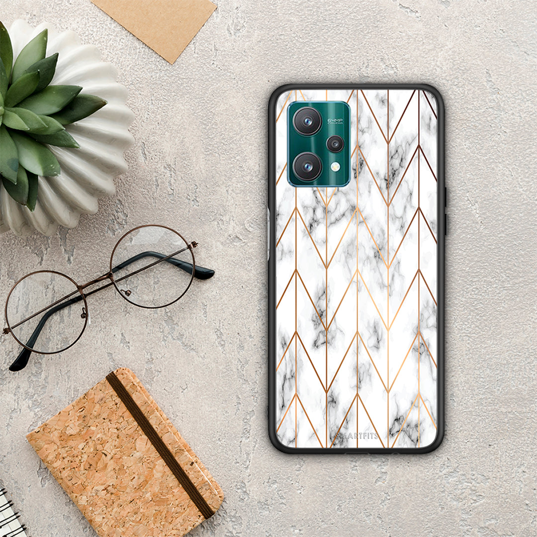 Marble Gold Geometric - Realme 9 Pro case