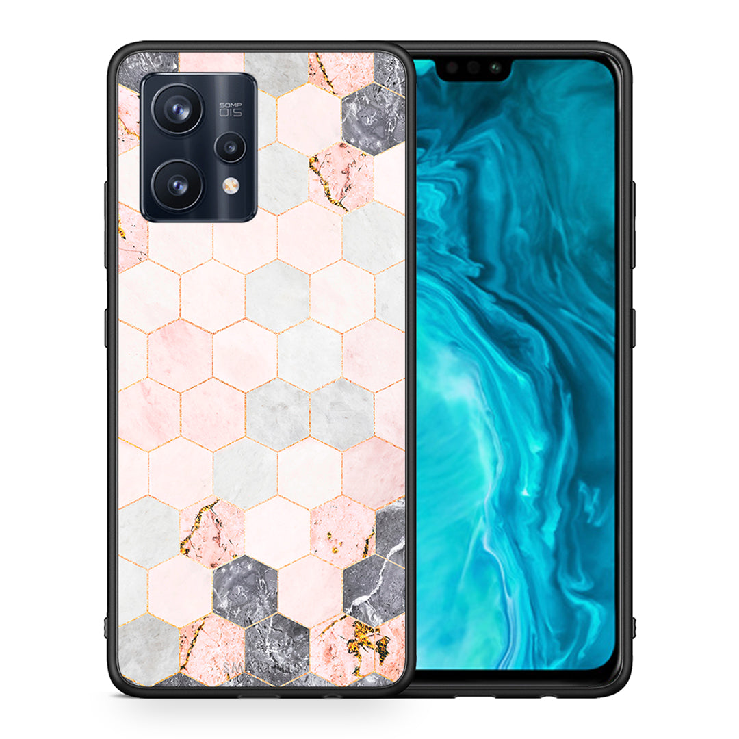 Marble Hexagon Pink - Realme 9 / 9 Pro+ 5G case