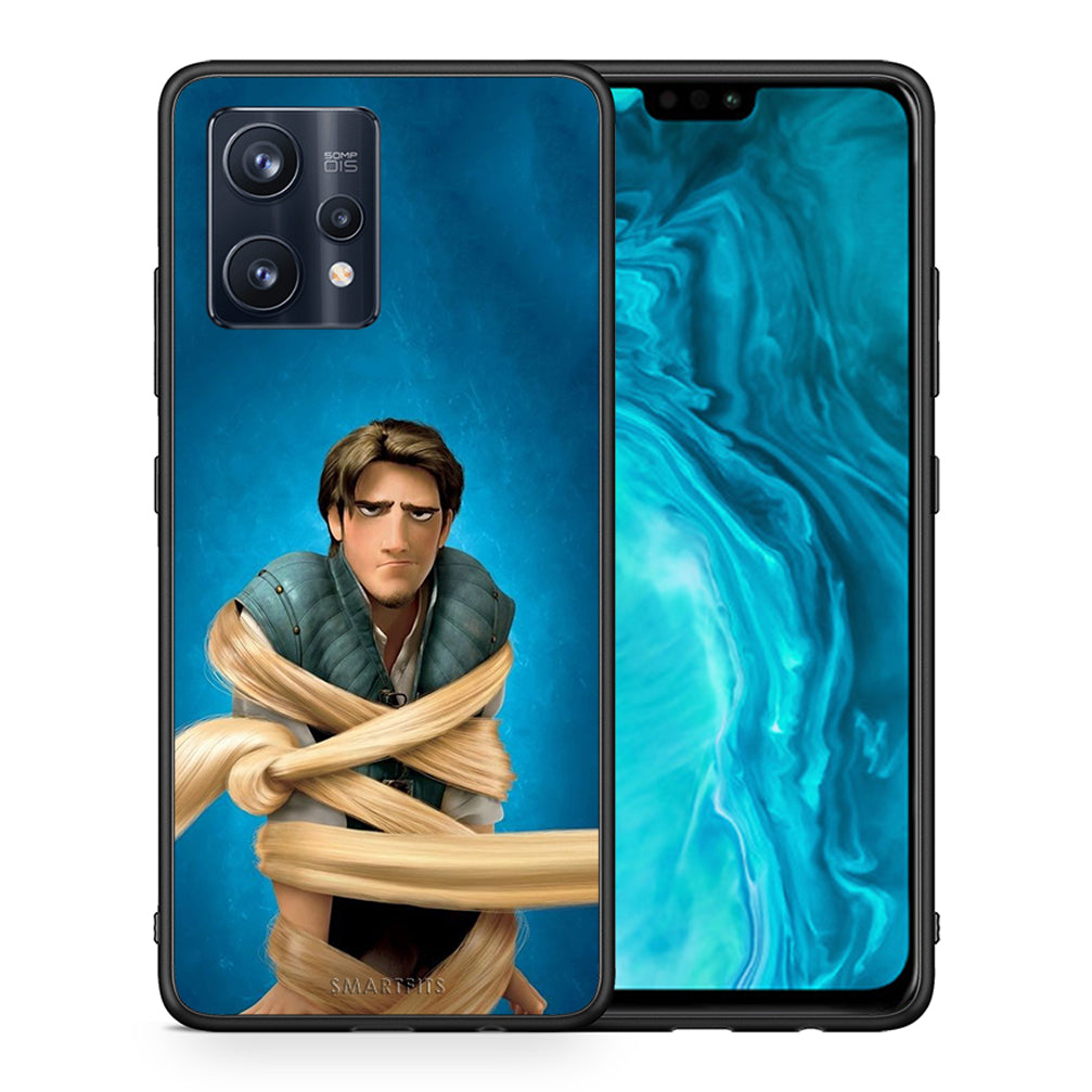 Θήκη Αγίου Βαλεντίνου Realme 9 Pro Tangled 1 από τη Smartfits με σχέδιο στο πίσω μέρος και μαύρο περίβλημα | Realme 9 Pro Tangled 1 case with colorful back and black bezels