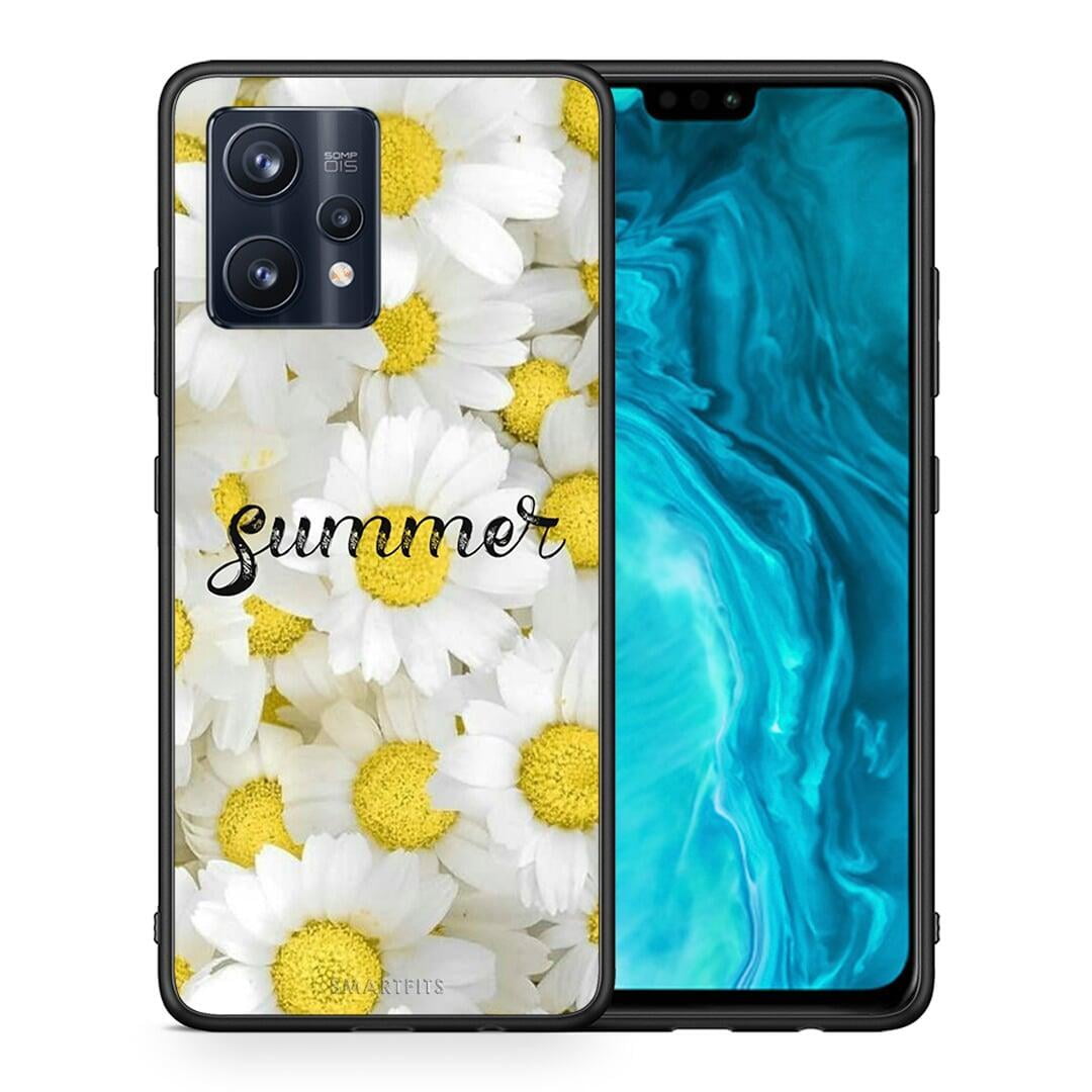 Θήκη Realme 9 Pro Summer Daisies από τη Smartfits με σχέδιο στο πίσω μέρος και μαύρο περίβλημα | Realme 9 Pro Summer Daisies case with colorful back and black bezels