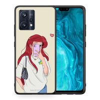 Thumbnail for Θήκη Realme 9 Pro Walking Mermaid από τη Smartfits με σχέδιο στο πίσω μέρος και μαύρο περίβλημα | Realme 9 Pro Walking Mermaid case with colorful back and black bezels