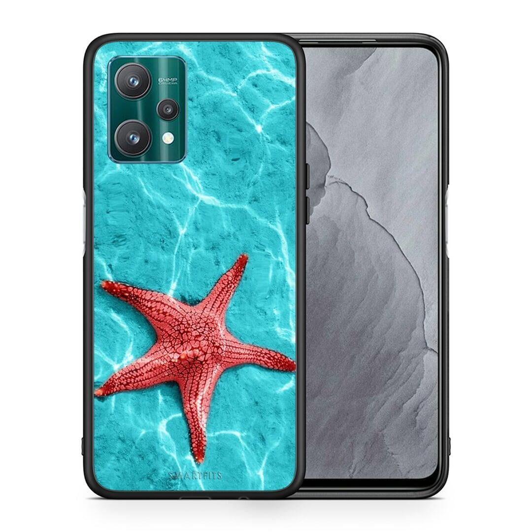 Θήκη Realme 9 Pro Red Starfish από τη Smartfits με σχέδιο στο πίσω μέρος και μαύρο περίβλημα | Realme 9 Pro Red Starfish case with colorful back and black bezels