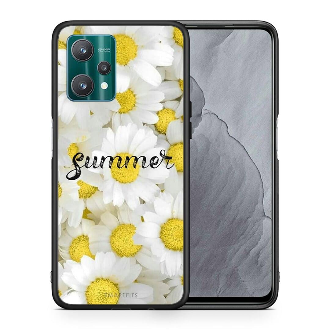 Θήκη Realme 9 Pro Summer Daisies από τη Smartfits με σχέδιο στο πίσω μέρος και μαύρο περίβλημα | Realme 9 Pro Summer Daisies case with colorful back and black bezels