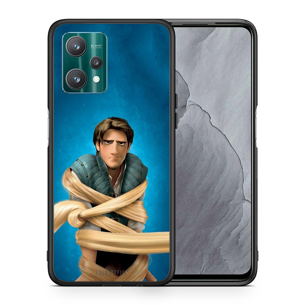 Θήκη Αγίου Βαλεντίνου Realme 9 Pro Tangled 1 από τη Smartfits με σχέδιο στο πίσω μέρος και μαύρο περίβλημα | Realme 9 Pro Tangled 1 case with colorful back and black bezels